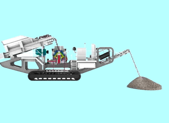 LD-DB7580 110t/H Crawler Mobile Stone Crusher 420mm Feeding Mobile crusher, portable crushing plant