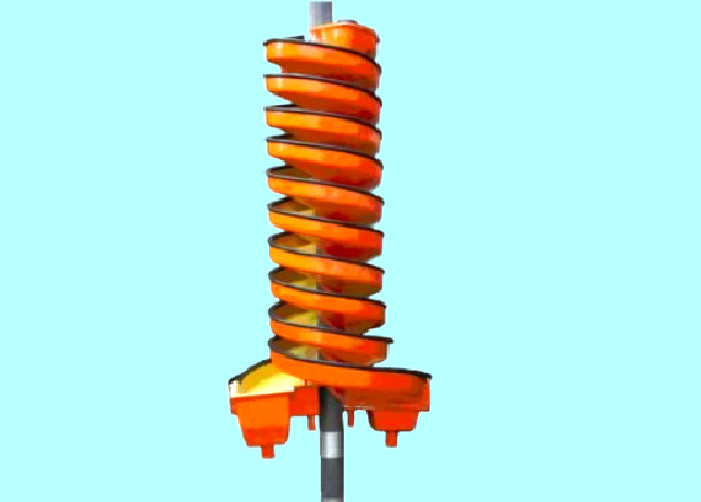 Copper Ore Spiral Chute Centrifugal Gold Separator With 720mm Pitch